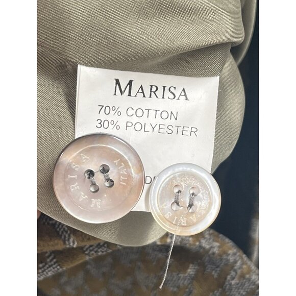 Marisa Vtg Long Line Velvet Blazer Houndstooth Brown Sz 42 Italy Sz Large - Picture 5 of 6